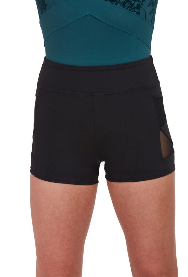 r6924-front Mesh Insert Hotpants