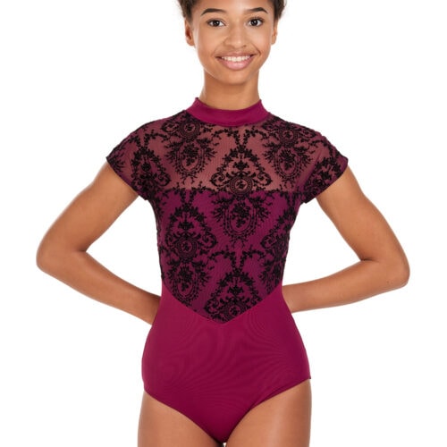 intermezzo 31589 mesh cap sleeve leotard