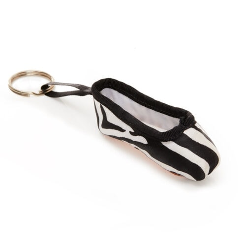 Zebra Pointe Shoe Keyring