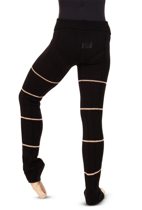 Intermezzo-5288-Stripey-Wool-Pants-Black-Back Panlonglin Knit Pant