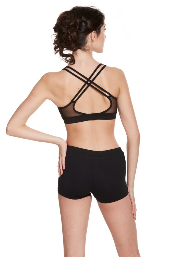 r7724-back Ruffled Front Short