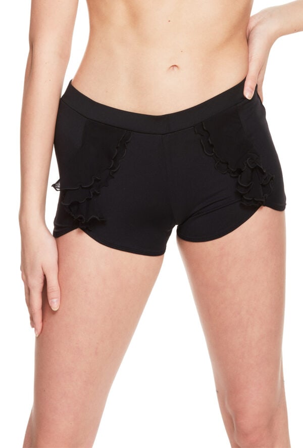 r7724-front-crop Ruffled Front Short