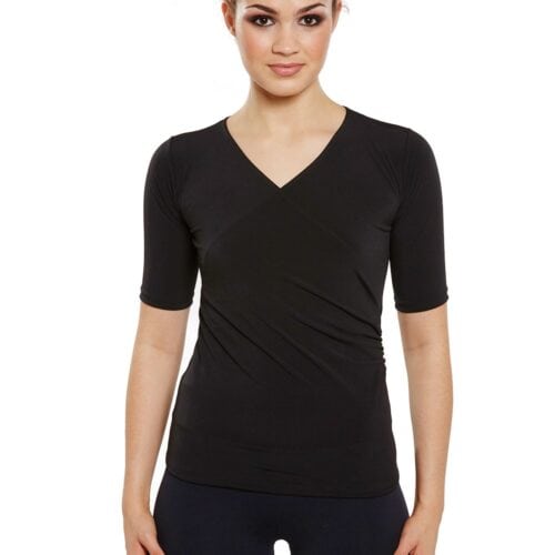 Intermezzo Short Sleeve crossover top 6183