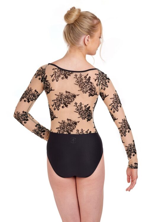 Sekoia - Long Sleeve Leotard with Flocked Tulle