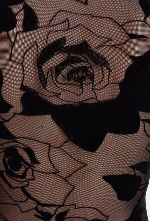 Felicite - Long Sleeve Zipped Leotard with Floral Tulle