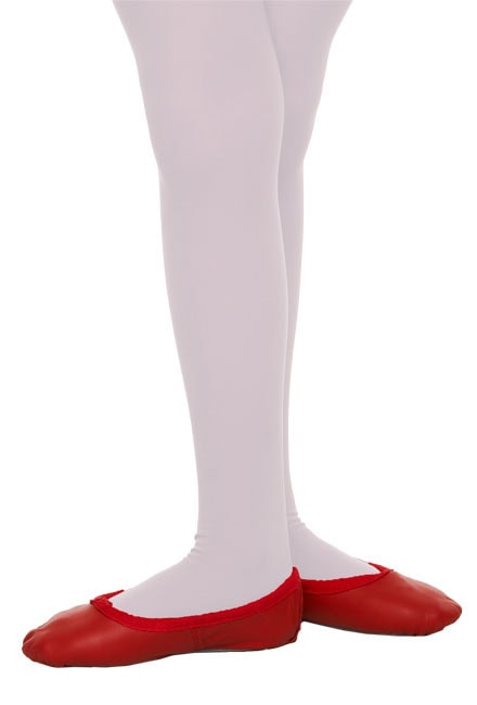 Carrera Leather Full Sole Ballet Shoe - Black and White