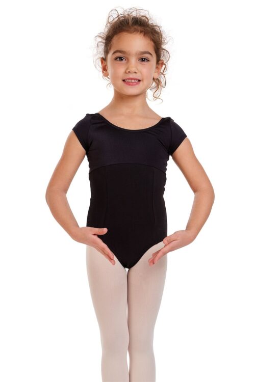 Girls Tonal Cap Sleeve Leotard