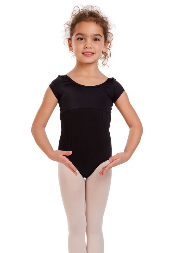 Girls Tonal Cap Sleeve Leotard