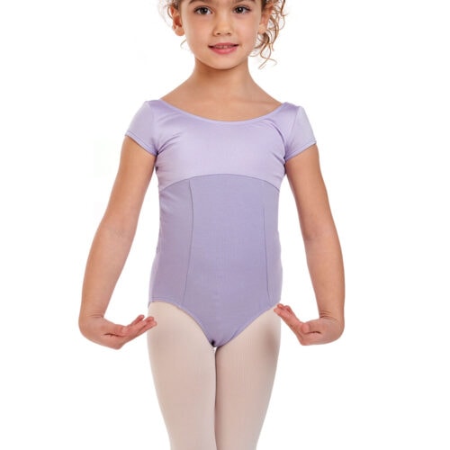 Girls Tonal Cap Sleeve Leotard
