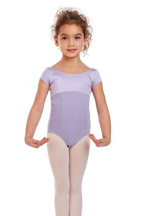 Girls Tonal Cap Sleeve Leotard
