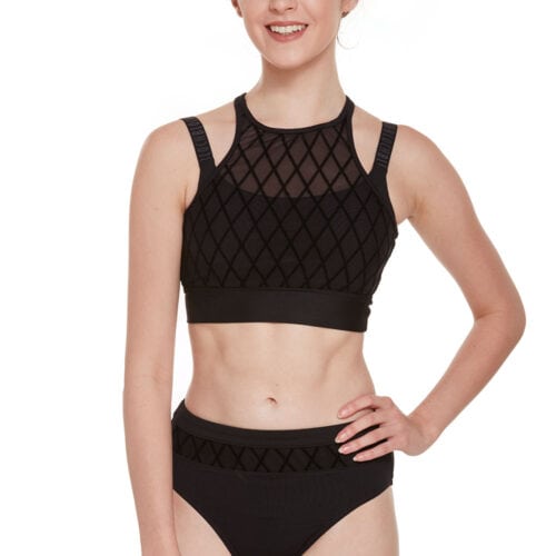 Diamond Mesh High Waist Briefs