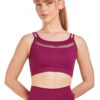 Intermezzo double strap mesh crop dance top 6573