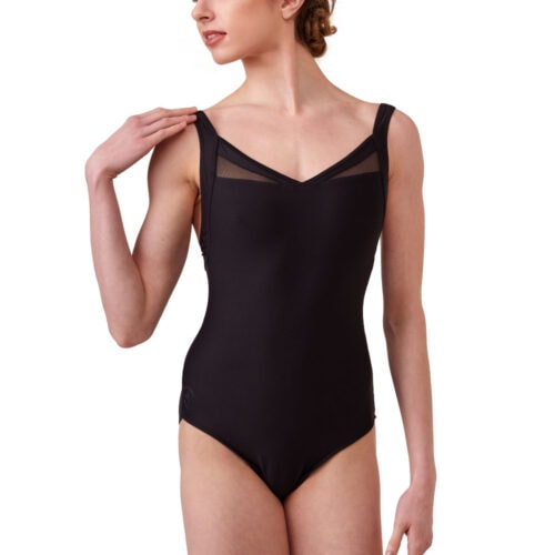 Cypres - Tank Leotard with Stretch Tulle Inserts