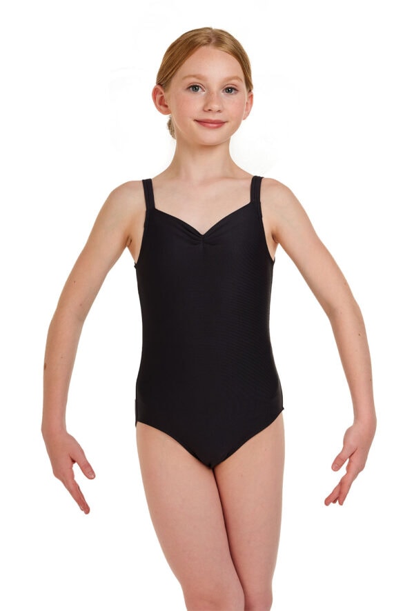 FAustine-Alicia-front Faustine - Kids Tank Leotard with U-Back and Pinch Front