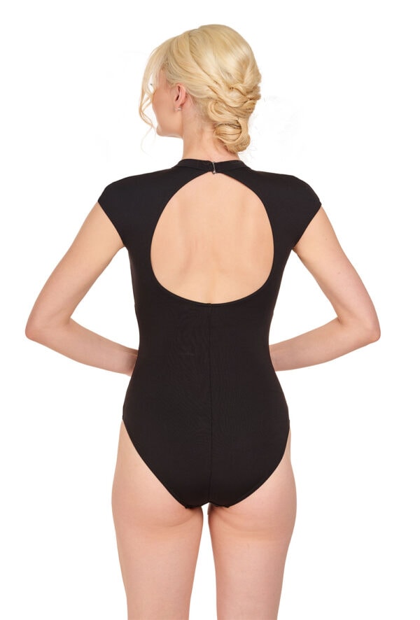 Mock Neck Cap Sleeve Leotard