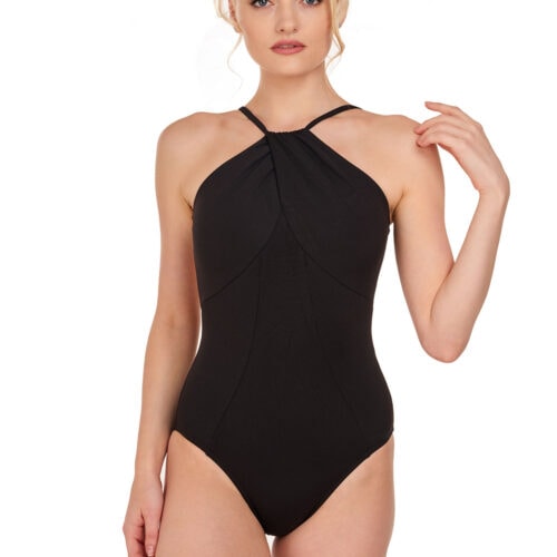 High Neck Low Scoop Camisole Leotard