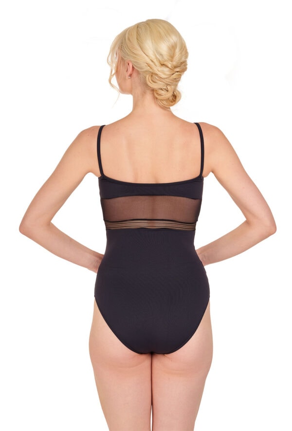 Mosaic Strappy Leotard - Camisole Leotard with Lace Belt Insert