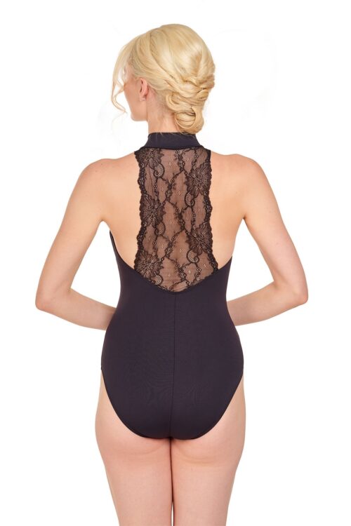 Lace Back High Neck Leotard