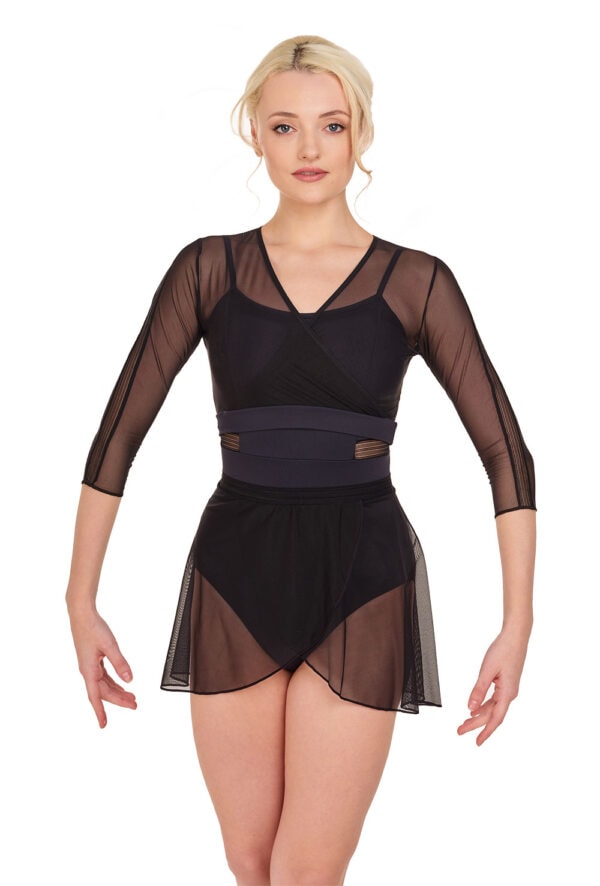 Mosaic Skirt - Crossover Skirt with Lace Waistband