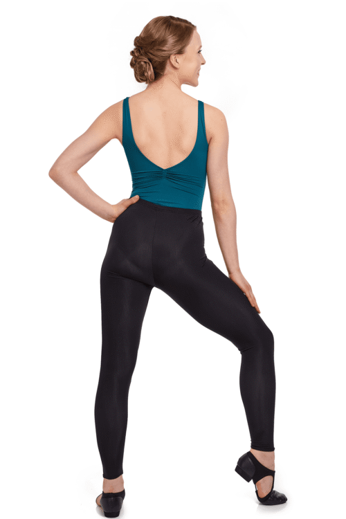 Nylon Lycra Inside Out Footless Black Legging