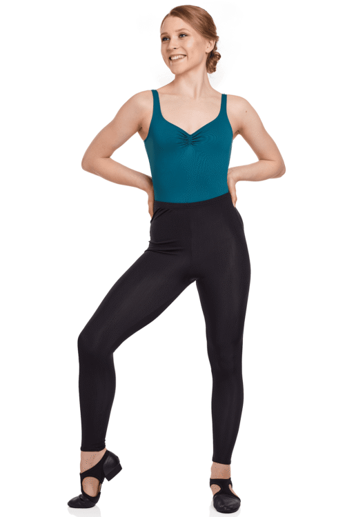 Nylon Lycra Inside Out Footless Black Legging