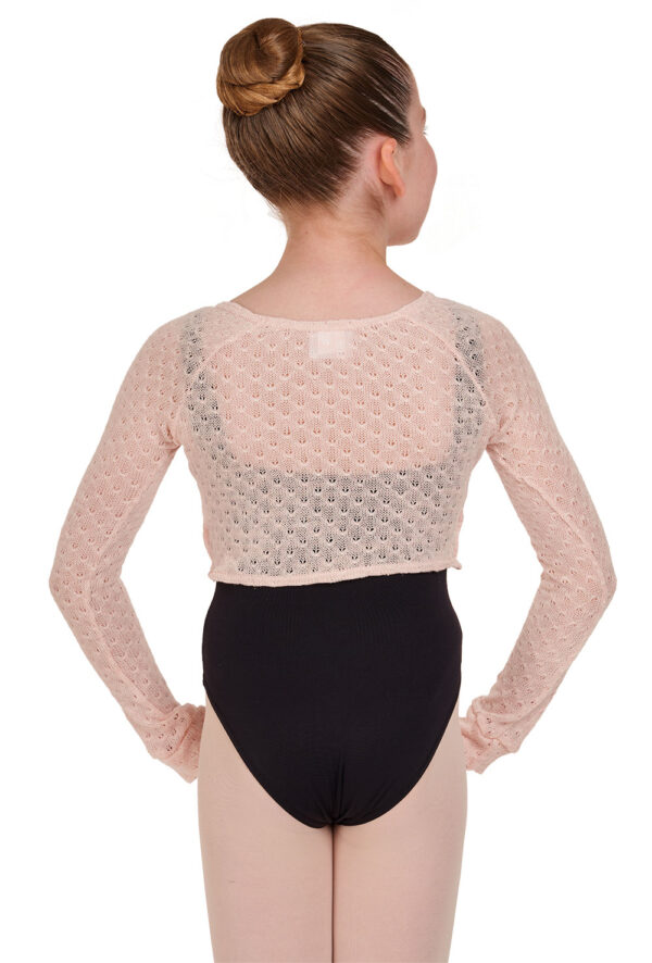 Girls Lace Knit Crossover Cardigan