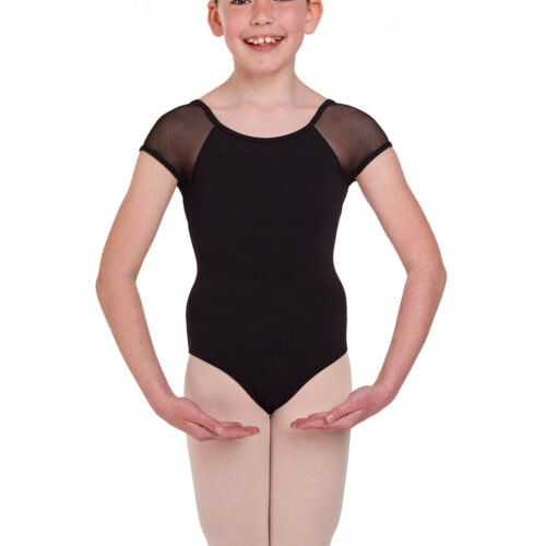 Soft Mesh Cap Sleeve Leotard