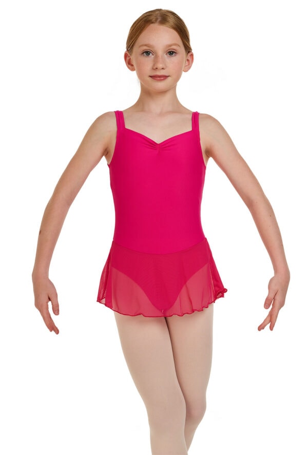 balkala-fuchsia-front Balkala Skirted Leotard