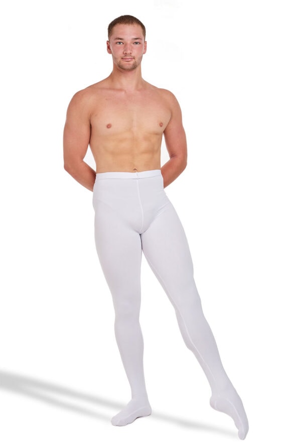 orion-whote-front Orion - Heavyweight Men's Footed Tights with High Waist
