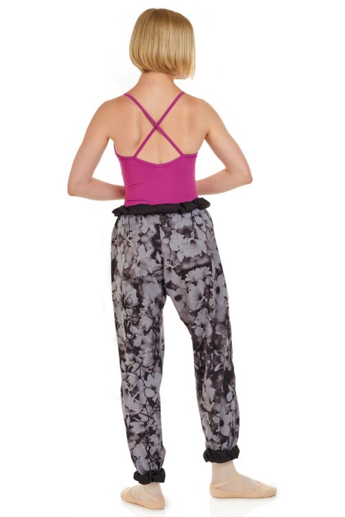 Reversible Floral Print Trash Bag Pants