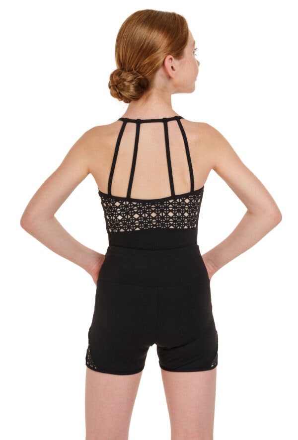 MC806C-back Girls Laser Cut Shorts