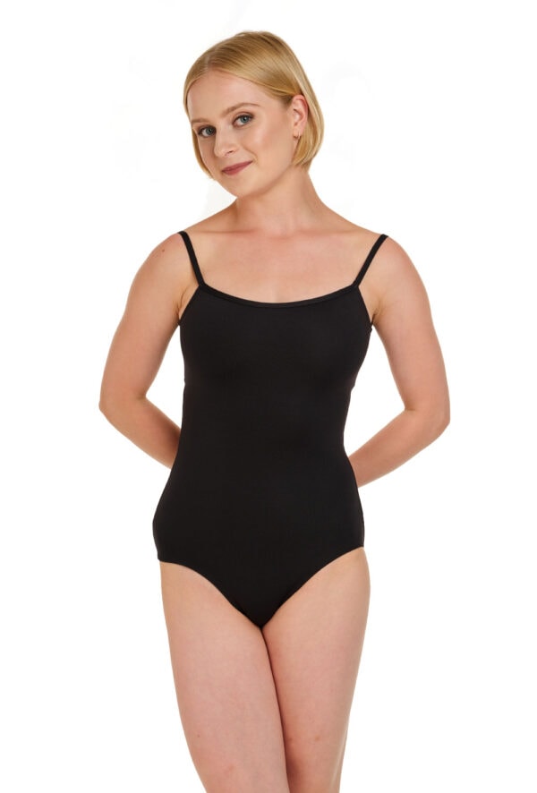 SE1030W-blk Tactel Camisole Leotard with Double Cross Back - (Compulsory Reynolds)