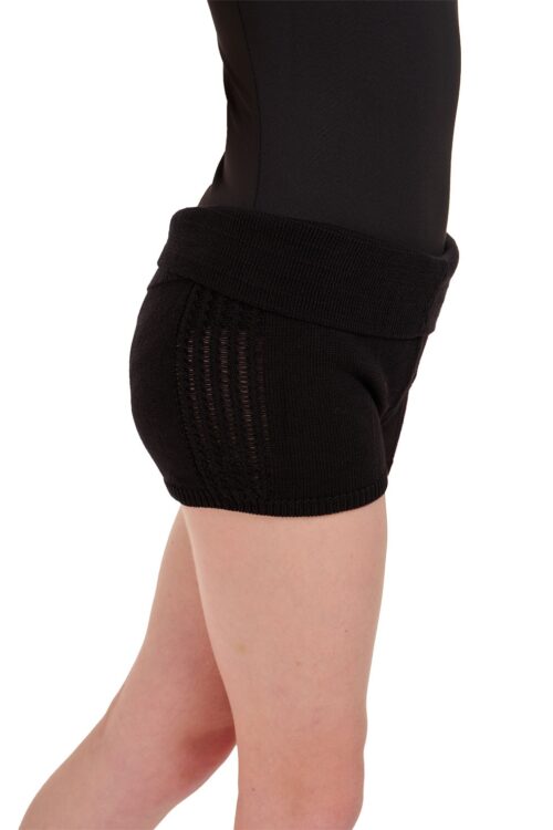 Girls Plait Side Knit Short