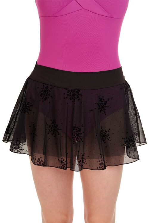 MS104-front Flock Mesh Pull-On Skirt