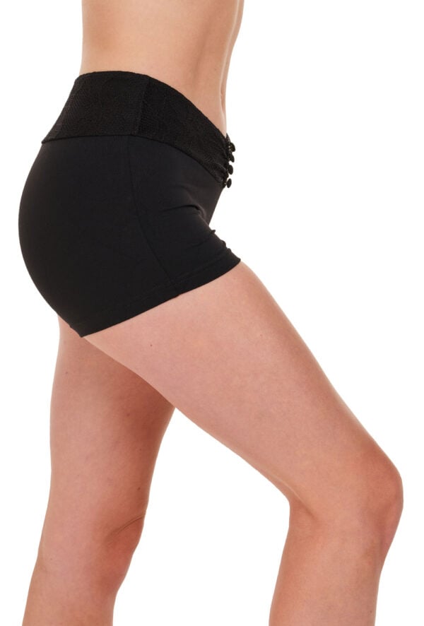 Lace Waist Button Short