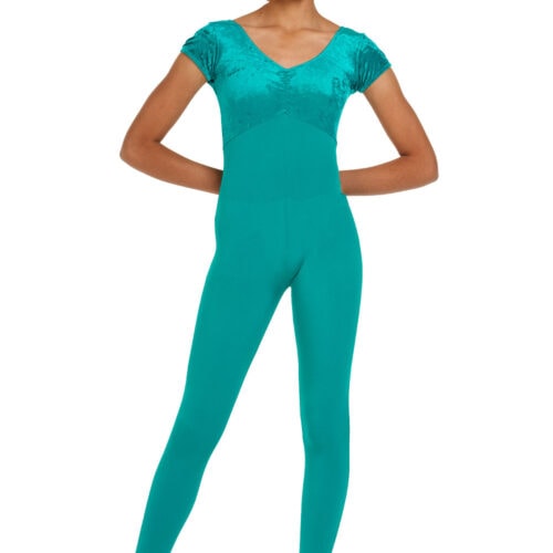 Rose Velour Top Catsuit