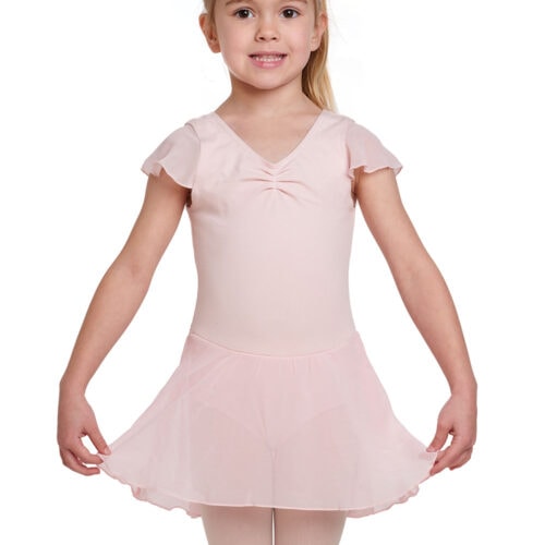 Cotton Flutter Sleeve Dress