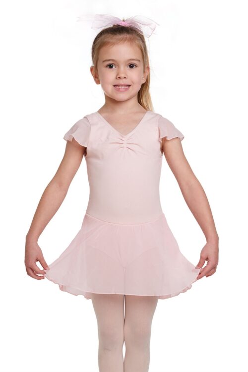 Cotton Flutter Sleeve Dress