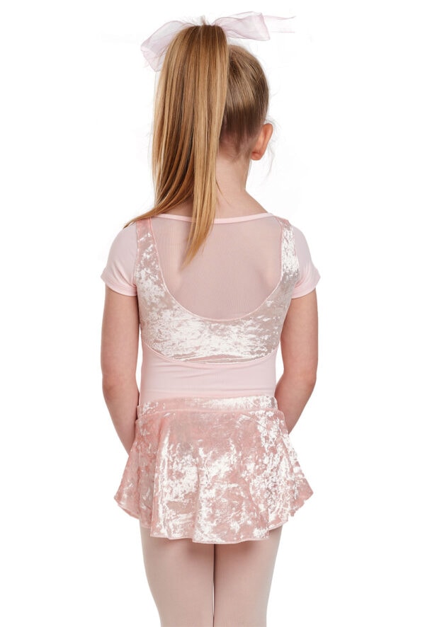 CR1011-back Angel - Girls Crushed Velvet Skirt