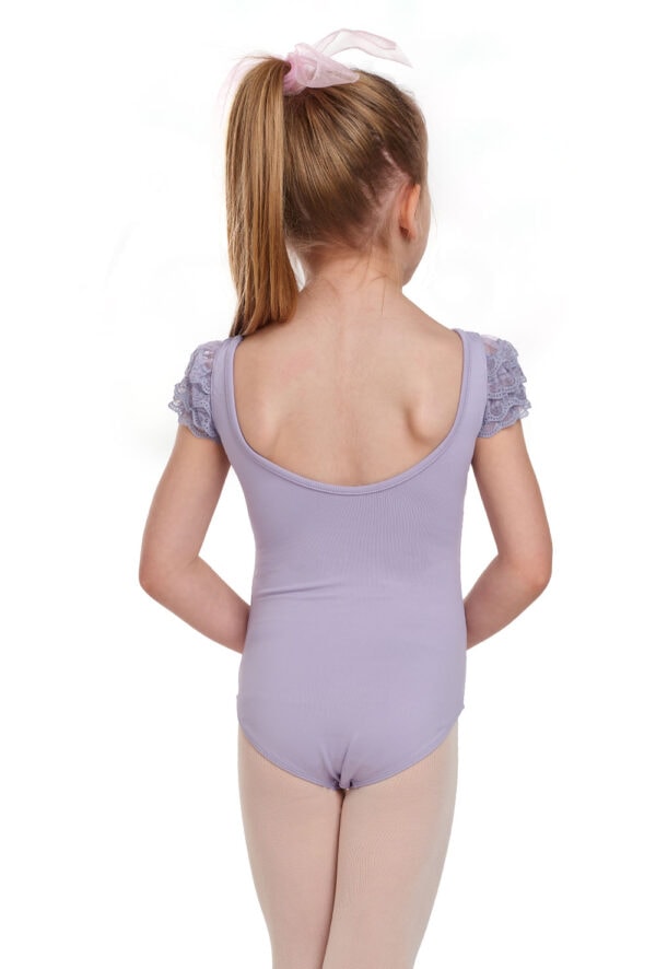 Heart Lace Puff Sleeve Leotard