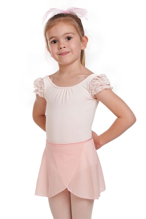 Heart Lace Puff Sleeve Leotard