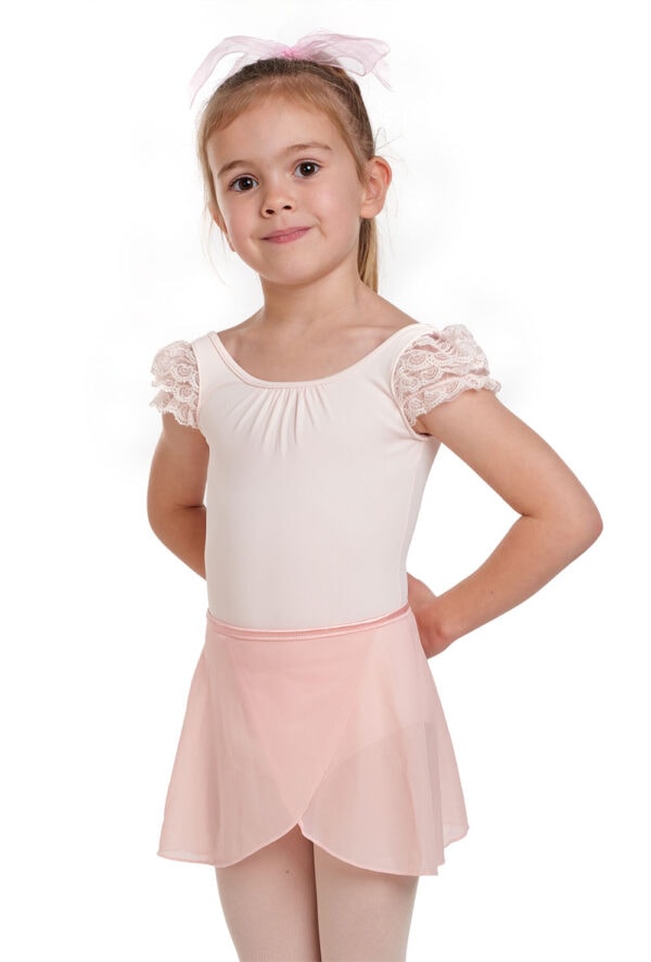 Heart Lace Puff Sleeve Leotard