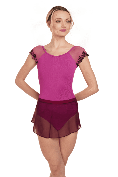 7688-burg-FT Annabella - Balanchine Style Mesh Skirt