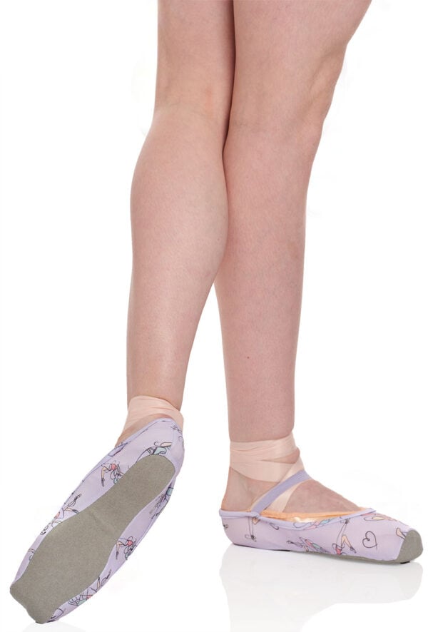 PSC-lilac-1 Ballet Print Pointe Shoe Covers
