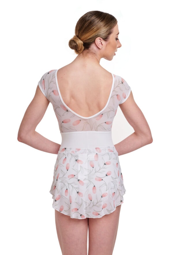 Floral Bud Print Skirt - Contoured Layering Ballet Skirt