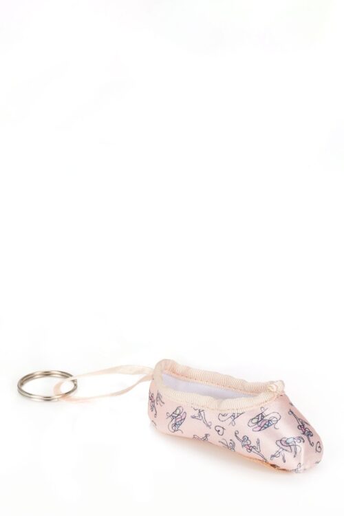 Ballet Print Pointe Shoe Keyring