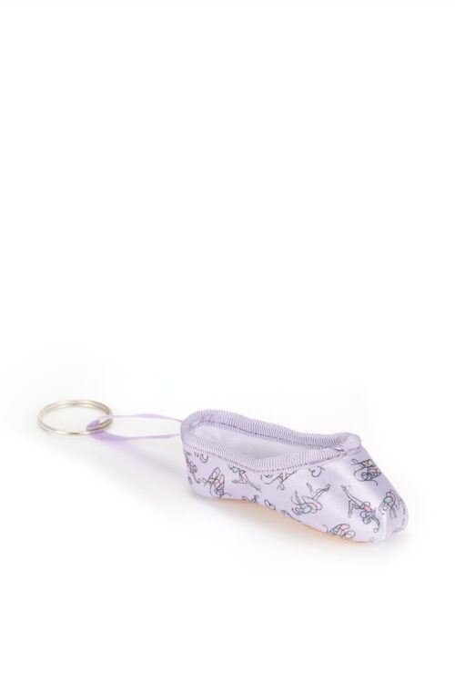 lilac-keyring Ballet Print Pointe Shoe Keyring
