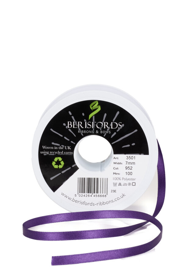 Satin Hair Ribbon by the Metre uncut - 7mm width