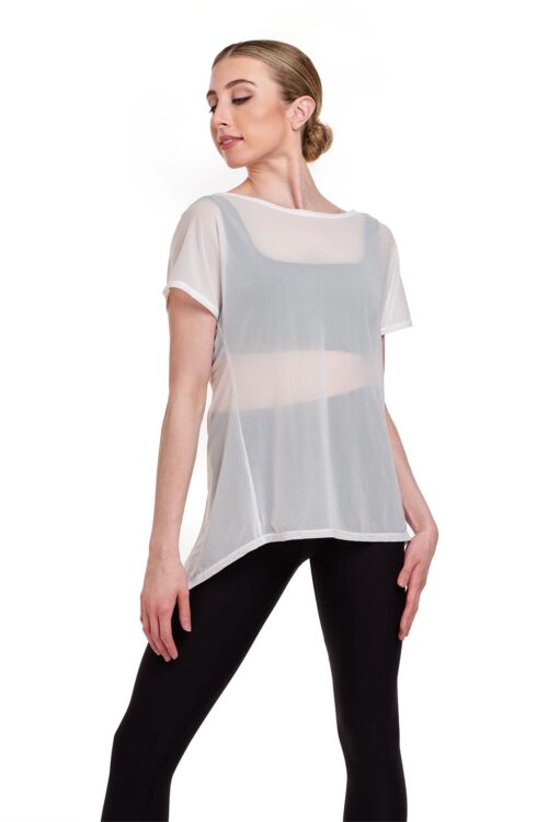 Mesh T-shirt with Split Back