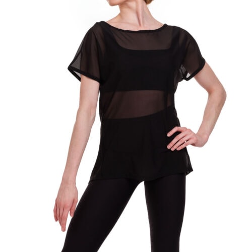 Mesh T-shirt with Split Back